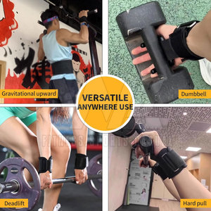 Soporte Durable Entrenamiento Gimnasio Ganchos de levantamiento de pesas Gimnasio Ganchos de levantamiento de energía Gancho antideslizante ajustable - Product Image 5