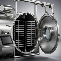 Lyophilisateur sous vide JXFD-2400, capacité de 2400 kg, machine de lyophilisation en acier inoxydable SUS304 pour la transformation alimentaire