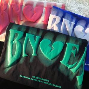 Camiseta de gran tamaño con estampado de hojaldre para hombre, ropa de calle de algodón personalizada OEM, camiseta con diseño 3D, proveedor de fábrica - Product Image 1