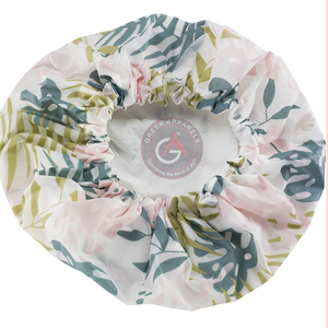 Luxury Top Quality Wholesale Reversible Shower Cap Custom Print Women Fashion Night Sleep Cap Designer Satin Hair Cover <b>Bonnet</b> - Product Image 5