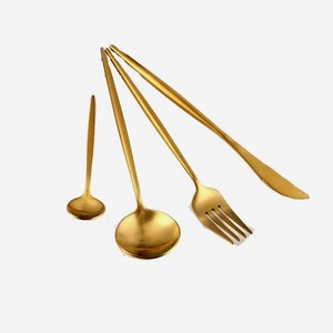 Thép không gỉ bạc gương đánh bóng đồ dùng thiết lập với New vẫy tay cầm thiết kế trong hộp quà tặng thanh lịch thiết lập dao kéo - Product Image 4