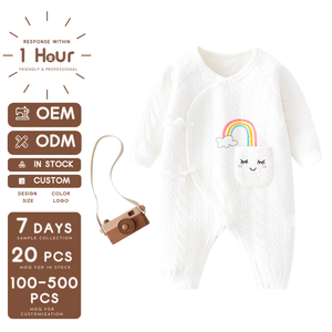 Ropa de Bebé Recién <span class=keywords><strong>Nacido</strong></span> para Otoño e Invierno, 100% Algodón, Kimono, Body con Botones, Tejido Grueso y Cálido con Diseño de Dibujos Animados - Product Image 1