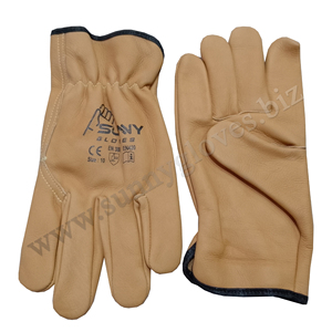 Golden Yellow Cow Grain Leather Rigger <b>Gloves</b> With Keystone Thumb Top Quality Leather Work <b>Driver</b> <b>Gloves</b> for Industrial Use - Product Image 1