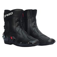 Chaussures de moto de sport en cuir imperméable de haute qualité pour hommes Bottes de moto de course personnalisées à bas prix, respirantes et durables