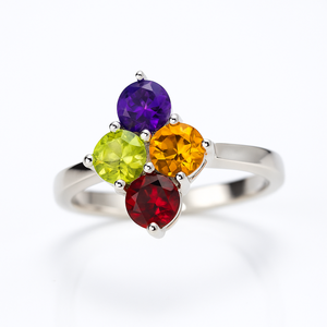 แหวนเงินแท้ 925 ชุบโรเดียม ประดับพลอยหลายชนิด รับรองโดยบุคคลที่สาม ดีไซน์ทันสมัย เหมาะสำหรับเป็นแหวนหมั้น แหวนแต่งงาน หรือของขวัญวันครบรอบ - Product Image 4