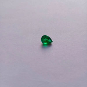 Certificado 6x4Mm 3 Cts Piedra Esmeralda sintética Forma de corte de pera hidrotermal Piedra preciosa Esmeralda colombiana cultivada en laboratorio - Product Image 2