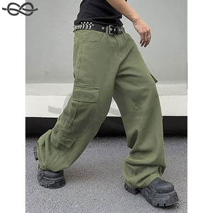 Jeans cargo baggy décontracté à la mode pour hommes, pantalon cargo en denim avec poches et jambes larges, style urbain tendance, confort et durabilité - Product Image 3