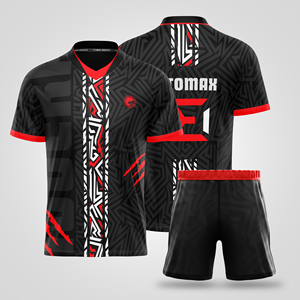 Maillots de football 100 % polyester de haute qualité, ensemble personnalisé imprimé par sublimation, service OEM pour clubs et équipes - Product Image 1