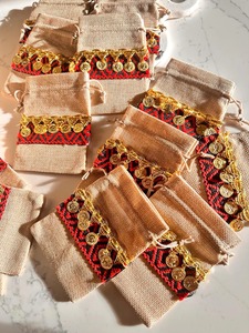 Favor de la boda Bolsas de yute Ecológico Regalos de devolución sostenibles Inauguración DE LA CASA Viajes Festival Bolsos Celebraciones tradicionales Bolsa - Product Image 4