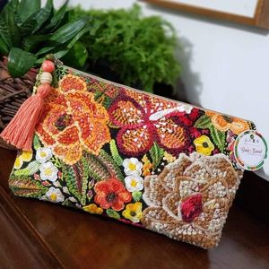 กระเป๋าปักลายไม่ซ้ำใครสไตล์โบฮีเมียนกระเป๋าถือคลัทช์มือสไตล์แฟนซีซับในขายส่ง - Product Image 2