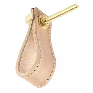 ลูกบิดหนัง PU ทำด้วยมือฮาร์ดแวร์ตกแต่งภายในที่กำหนดเองสำหรับการอัปเกรดบ้านและเฟอร์นิเจอร์ที่ทันสมัย - Product Image 3