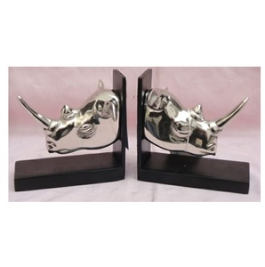 Escultura de aluminio plateado con forma de búho a precio de fábrica para decoración de restaurante escultura de aluminio de mesa para decoración de oficina - Product Image 3