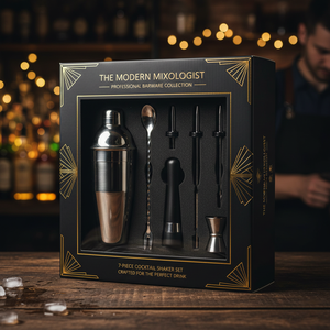 Set da Bar all'Ingrosso in Acciaio Inox con Shaker per Cocktail, Jigger, Cucchiaio e Pestello - Product Image 5