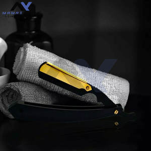 Rasoir professionnel à bord droit en acier inoxydable de qualité supérieure pour hommes Outil de rasage de barbier parfait avec sangle en cuir - Product Image 3