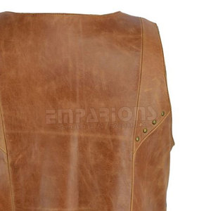 Chaleco de cuero para motocicleta para mujer, diseño personalizado, venta al por mayor - Product Image 6