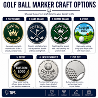 Marcador de Pelotas de Golf Magnético con Logotipo Personalizado al por Mayor, Clip para Gorra Hecho de Aleación de Zinc, para Accesorios y Marcas de Golf