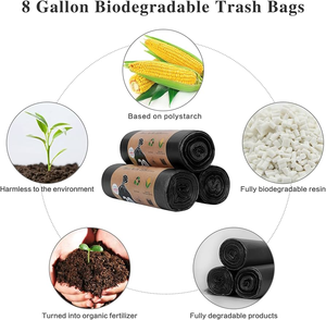 ถุงผ้าพิมพ์ลายสำหรับใช้ในครัวเรือนม้วนถังขยะเป็นมิตรกับสิ่งแวดล้อมมีโลโก้ตามสั่ง - Product Image 5