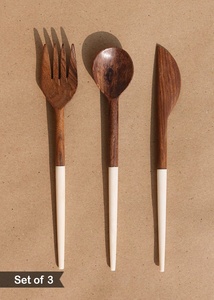 Juego de Cubiertos de madera de gran oferta para Hotel y restaurante, cubiertos de madera, cuchara, cubiertos para utensilios de cocina y utensilios de cocina - Product Image 2