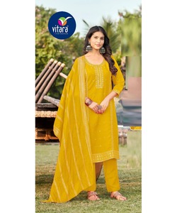 Kurta Kurti élégant vintage décontracté longueur ras du sol, design boutique pour femmes pakistanaises, tenue de fête Eid, costume maxi formel indien - Product Image 6