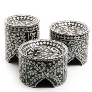 2023 último soporte de pastel de nácar soporte de pastel de fregona negro de alta calidad para boda cumpleaños Ramadán ocasión uso de servicio - Product Image 1