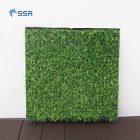SSR VINA-Tuiles Gazon Artificiel-Mélange de bois d'herbe à emboîter Tuiles de terrasse pour carreaux de balcon Décorations de bricolage