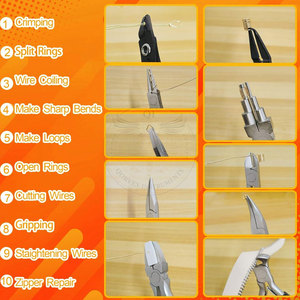 Mini Jewelry Making Tool <b>Set</b> With <b>Pliers</b> Compact Beading Kit Portable Hand Tools For DIY Jewelry Design Repair And Crafting - Product Image 5