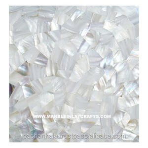 Azulejos de Pared y Piso de Nácar Blanco Hechos a Mano de la Mejor Calidad, Forma Cuadrada, con Superficie Lisa y Brillante - Product Image 1