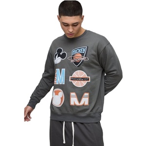 Sudadera de gran tamaño Unisex de algodón de alta calidad, Sudadera de cuello redondo bordada personalizada de talla grande para mujer, sudadera para hombre - Product Image 1