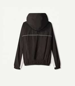 Chaqueta Cortavientos de Invierno para Hombre, Sudadera con Capucha, Cierre de Cremallera de un Cuarto, Bolsillo con Solapa, Estilo Universitario con Parches - Product Image 1