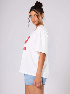 Lainey for Women's Casual Summer Knitted T-shirt Longhorn <b>Skull</b> Print Short Sleeve Slim Fit 100% Cotton Comfort Fit - Product Image 2