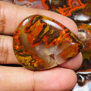 อัญมณีหลวมบำบัดกึ่งมีค่าโมราตะเข็บเรียบตามธรรมชาติทำด้วยมือ100% อัญมณีธรรมชาติ - Product Image 2