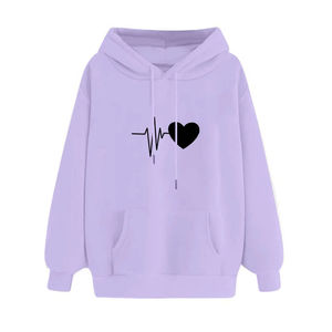 Sudaderas Casuales de Invierno de Alta Calidad para Mujer, Tallas Grandes, Logotipo Frontal, 100% Algodón, Ecológicas, Servicio OEM - Product Image 4