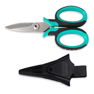 Tijeras de electricista multiusos de acero inoxidable de 150 mm con muesca de corte de alambre de 6 mm y funda de nailon OEM ODM proveedor de Taiwán - Product Image 1