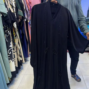 2024 Dubai Beautiful Black Traditional Islamic Clothing <b>for</b> <b>Women</b> Handwork <b>Kaftan</b> Abaya with Long Pants - Product Image 1