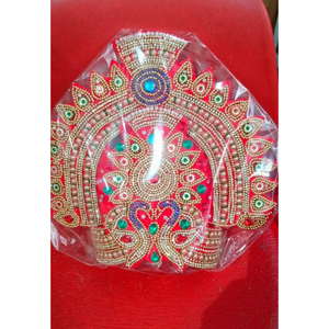 Corona de Mukut Hecha a Mano en Seda para Ídolos Divinos, Uso en Templos Religiosos, al Mejor Precio al por Mayor - Product Image 1