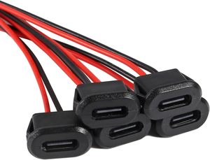 Nữ Chassis 2 Pin Type-C nữ ổ cắm kết nối không thấm nước jack sạc cổng với thẻ khóa 3A USB-C sạc cắm ổ cắm - Product Image 3