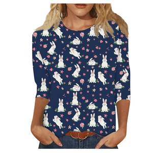 T-shirts d'été en coton élasthanne respirant pour femmes avec logo personnalisé en gros - Product Image 4