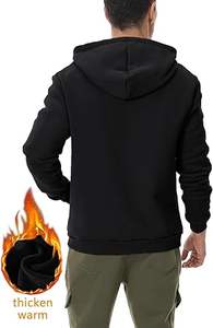 Sudaderas Casuales de Invierno para Hombre, Color Sólido, 100% Algodón, Felpa Ecológica, Corte Regular - Product Image 5