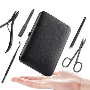 Haute qualité 15 pièces multifonctionnel en acier inoxydable outils de soin des ongles comprend des ciseaux tondeuses sûr PU Salon manucure ensemble cuticule - Product Image 2