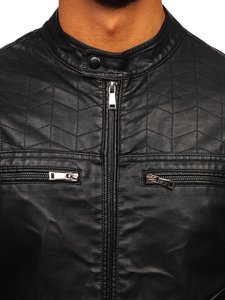 Premium Quality Custom Adult Bomber Jacket <b>Black</b> <b>Real</b> Leather Zipper <b>Men's</b> Jackets 2025 Slim Fit - Product Image 6