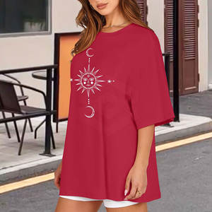 Camiseta Extra Grande Personalizada para Mujer, Ecológica, Holgada, Informal, para Verano, al por Mayor, Cómoda, Último Diseño - Product Image 4