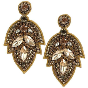 Boucles d'oreilles perlées broderie en gros fait à la main mode couleur bleue boucles d'oreilles bijoux artificiels pour femmes boucles d'oreilles meilleure qualité - Product Image 2