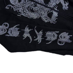 Sudadera con capucha personalizada para hombre hecha a pedido DTG DTF Opciones de impresión de diamantes de imitación Forro polar suave para comodidad Envío mundial disponible - Product Image 4