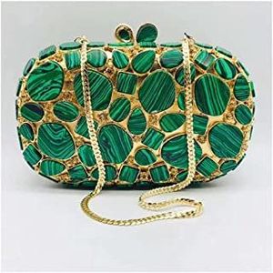 Vente en gros de pochette en pierre dorée de résine de haute qualité pour femmes sac de soirée en perles de mariée pochette de mariage sac à main de créateur - Product Image 6