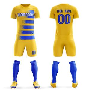Conjuntos de camiseta de fútbol Sublimación Ropa de fútbol para hombres Camiseta de fútbol Club de entrenamiento Secado rápido Original Ropa de fútbol azul Fútbol - Product Image 6