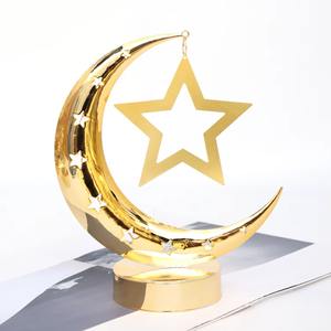 LUNARES DECORATIVOS DE METAL CON EFECTO DE PINTURA, Símbolo de Renovación de la Fe, Mejora la Estética Festiva para el Ramadán - Product Image 3