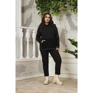 Sudadera Negra Talla Grande con Detalle en las Mangas - Product Image 5