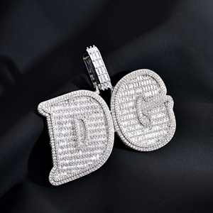 สร้อยคอจี้เพชร zircon รูปหัวใจขนาดใหญ่สุดหรูแนวฮิปฮอปประดับเพชรหรูหราหรูหราหรูหราหรูหราหรูหราหรูหราหรูหราหรูหราสำหรับผู้ชายและผู้หญิงสไตล์แฟชั่นแบบแร็ป - Product Image 2