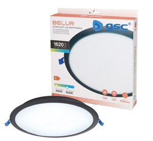 Faretto LED da incasso rotondo nero Belur 18W 4000K (GSC 201000104) - Product Image 2
