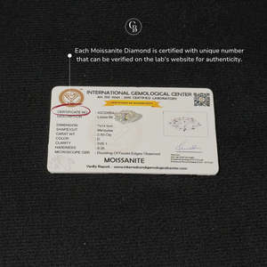 Diamant Moissanite Certifié D VVS1, Coupe Marquise, Non Monté - Product Image 3